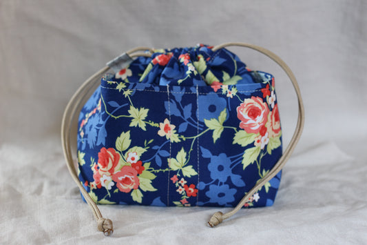 Blue Floral Project Bag